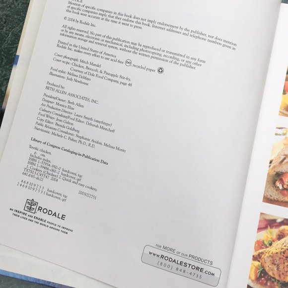 Terrific Chicken Cookbook From 2004 coffee table book decor - Picture 5 of 5